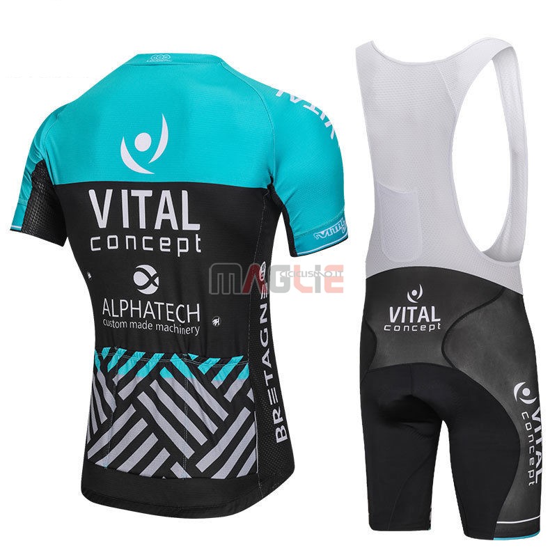 Maglia Vital Concept Alphatech Manica Corta 2018 Blu e Nero